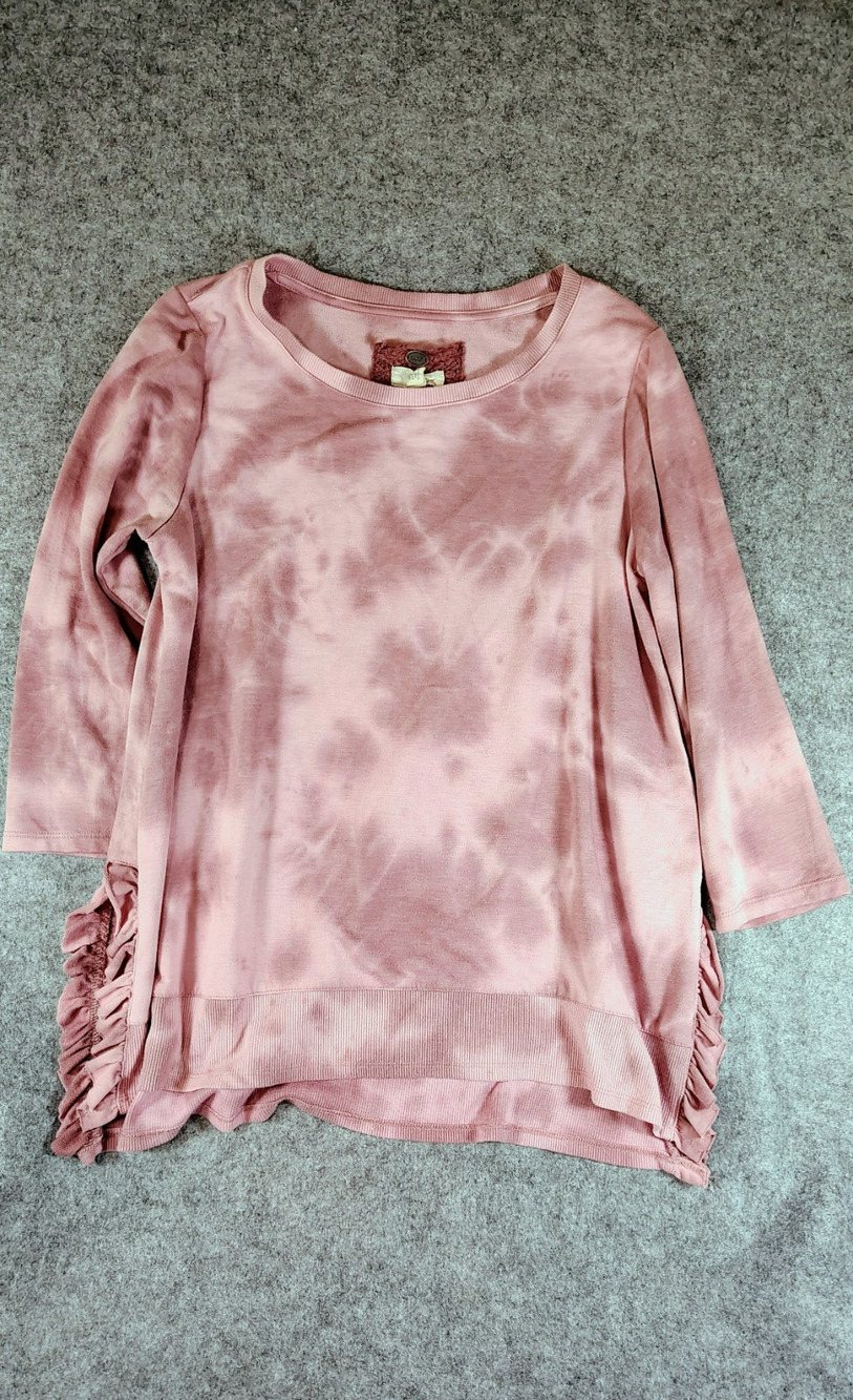 CUPIO Blush Mauve Tie-dye Sweatshirt Size M
